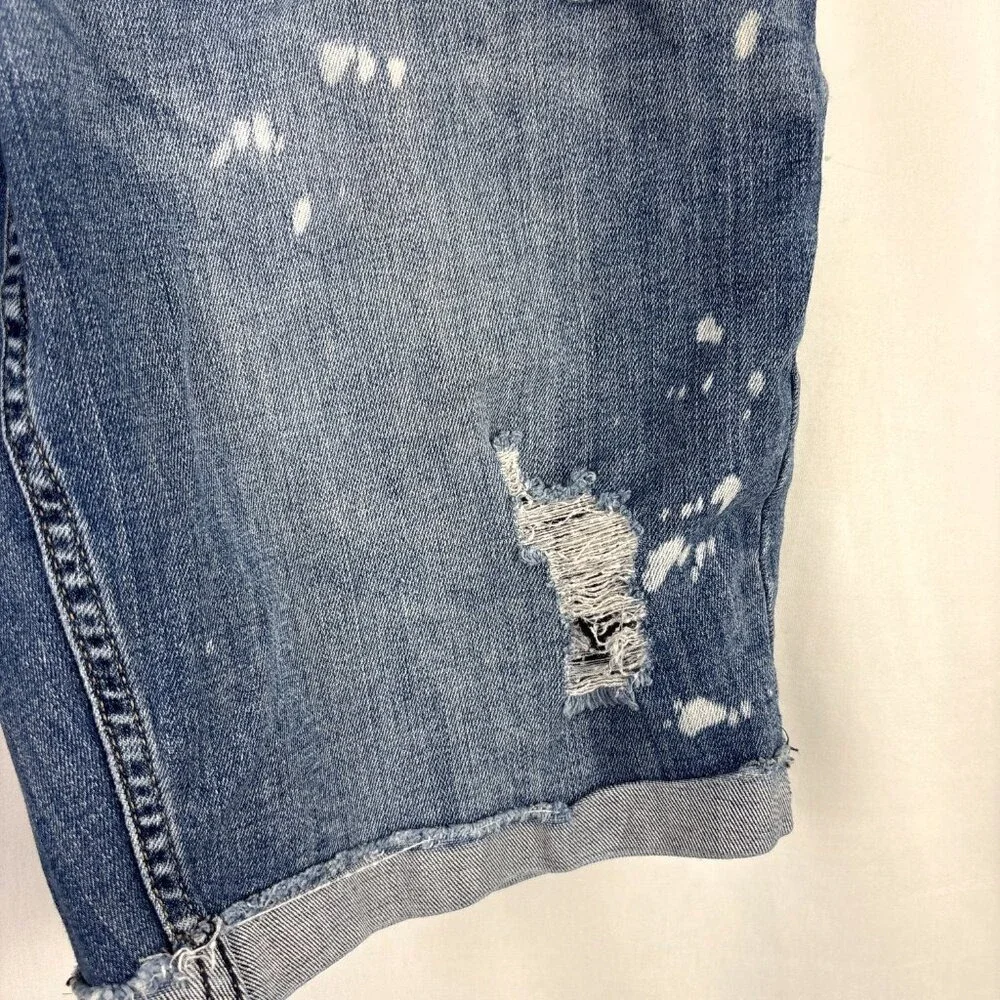 Empyre Denim Shorts Men's Size 34 Y2K Blue Distressed Cuffed Hem 11